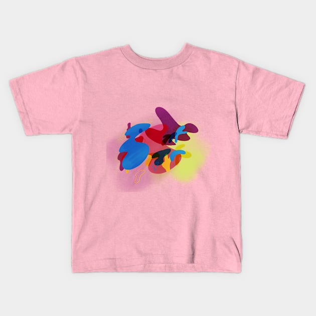 Abstract Colorful Kids T-Shirt by vestidofloreado